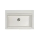 Granite Kitchen Sink Single Bowl Metallic White | Faucini