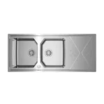 Teka Top/Flush reversible stainless steel sink with two bowls | Teka