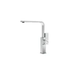 Teka Single Lever Kitchen Tap with slim swivel high spout and cube body