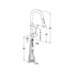 PEAK Pull Out Sink Mixer with Dual Function Sprayer Head | Kludi Rak - Image 2