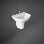 Rak-Compact Alpine White Half Pedestal Wash Basins