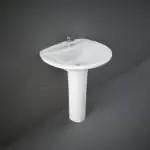 RAK-VENICE Wash Basin Pedestal Alpine White Ivory